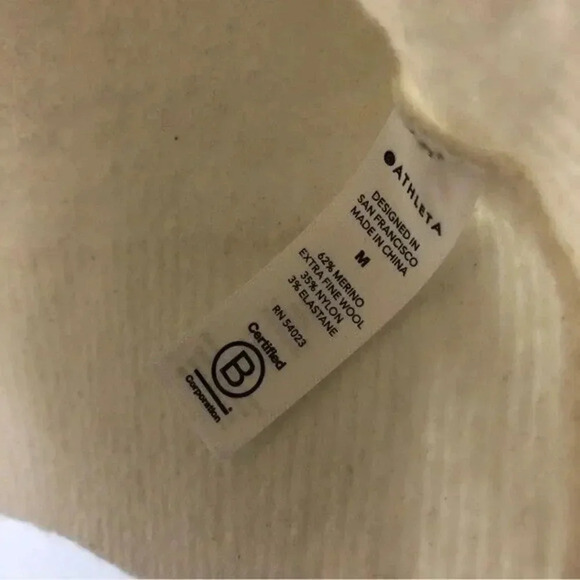 Athleta Hawthorn Dove White Crewneck Sweater M - Picture 5 of 5